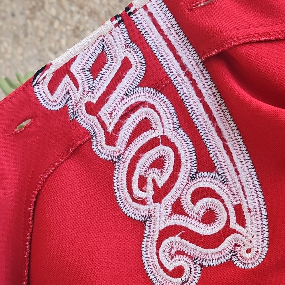 Vintage Majestic Brick Red ASTROS Embroidered Baseball Jersey Size M - Picture 10 of 14